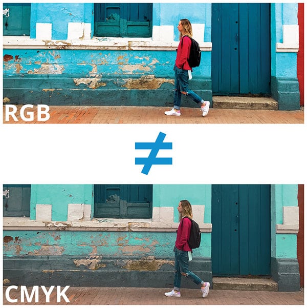 blue and purple color changes  in cmyk