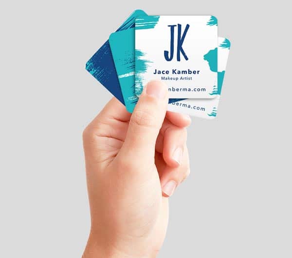 square rounded business card